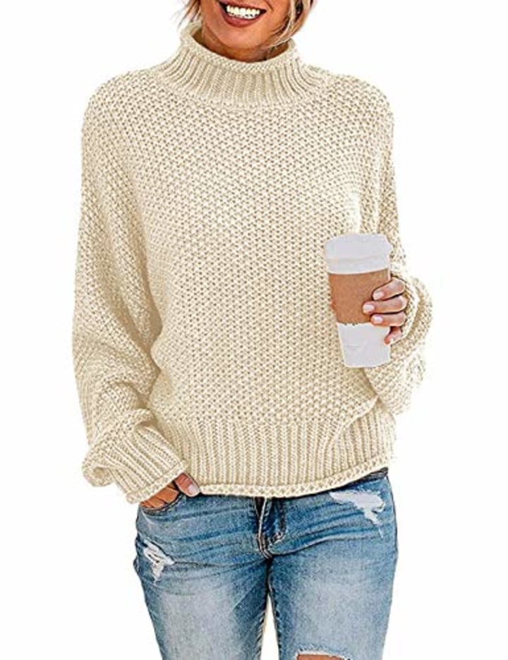 Zesica Turtleneck Chunky Knitted Pullover Sweater